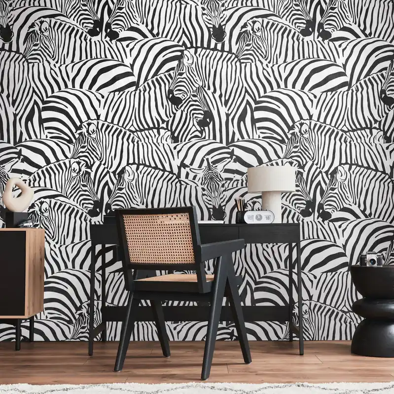 A.S. Creation Papiers peints photo The Wall III 398731 Un motif par rouleau Animaux Noir Blanc Réduction