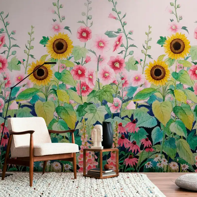 A.S. Creation Papiers peints photo The Wall III 398831 Un motif par rouleau Fleurs Floral Rose Vert Expédié Aujourd'hui