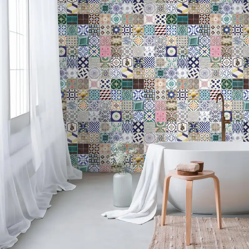 Meilleur Prix A.S. Creation Papiers peints photo The Wall III 398361 Un motif par rouleau Rétro Vintage Bleu