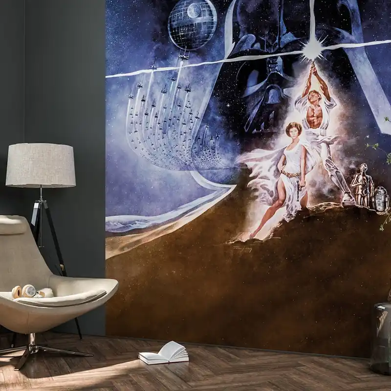 Top Vente Komar Papier Peint numérique Photo Star Wars Poster 250 x 200 cm Intissé Vader Leia Luke