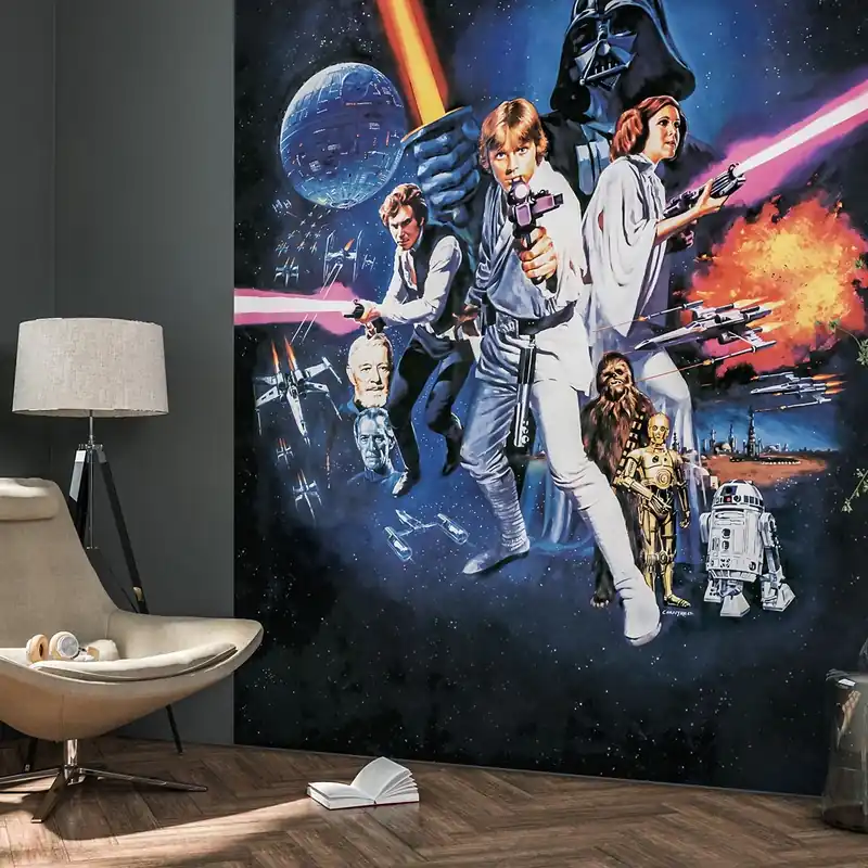 Petit Prix Komar Papier Peint Photo Star Wars Poster 250 x 200 cm Intissé Galaxie Épisode IV