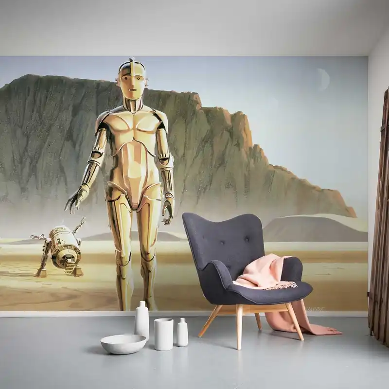 Offre Limitée Komar Papier Peint numérique Photo Star Wars Droids 250 x 500 cm Intissé Univers droïdes
