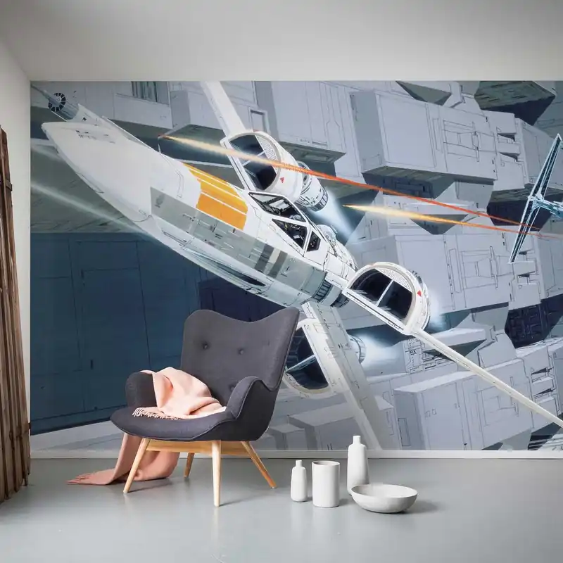 Komar Papier Peint numérique Photo sur Intissé Star Wars X-Wing vs TIE-Fighter 250 x 500 cm Intissé Remise