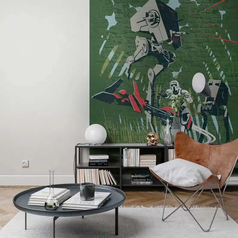 Solde Komar Papier Peint Photo Star Wars Concrete Endor Béton Attaque des clones 280 x 200 cm Intissé