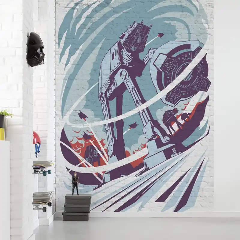 Komar Papier Peint numérique Photo sur Intissé Star Wars Bataille de Hoth Béton 280 x 200 cm Soldes