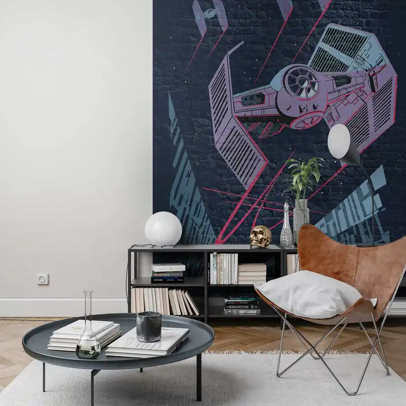 Komar Papier Peint Photo Star Wars Concrete TIE-Fighter Étoile de la Mort 280 x 200 cm Intissé Marque