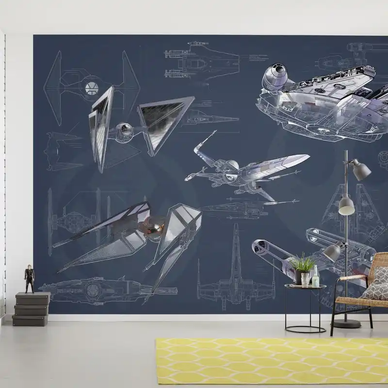 Komar Papier Peint numérique Photo Intissé Star Wars Plan Vaisseau spatial 280 x 400 cm Expédition Rapide