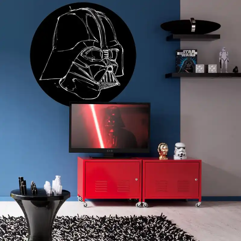 Komar Papier Peint numérique Photo Intissé Star Wars Dot Darth Vador 125 x 125 cm Autocollant géant Promotion
