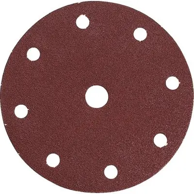 Disque abrasif 8+1 trous bois/mét 150mm g120 - 10 pièces Bon Marché