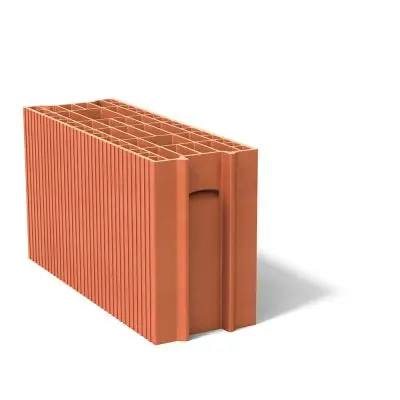 Authentique Brique de mur terre cuite BGV‘UNO - long. 57cm x larg. 20cm x haut. 31,4cm