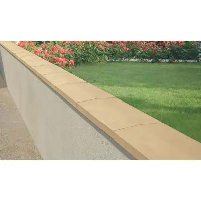 Soldes Chaperon de mur optipose 2 pentes - 49 x 33 ton pierre