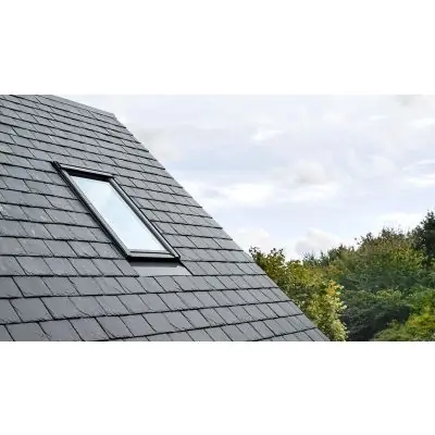 Must-Have Raccord sur toiture EDN CK01 0000 pour ardoises - pose encastrée - larg. 55cm x haut. 70cm Gris