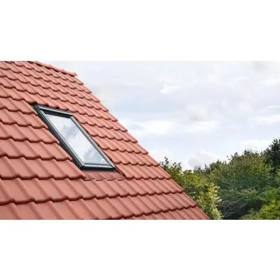 Raccord sur toiture EDW SK06 0700C2 pour tuiles - pose traditionnelle - larg. 114cm x haut. 118cm Rouge brun Populaire