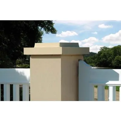 Meilleur Prix Chapeau de pilier double couronnement - 40 x 40 ton pierre