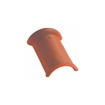 Jusqu'à Épuisement Des Stocks Faîtière demi ronde à emboîtement universelle terre cuite - rouge