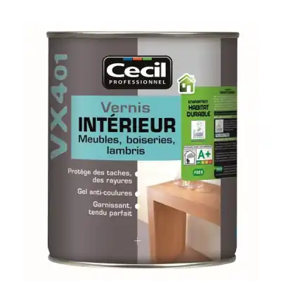 VERNIS INTERIEUR VX401 BIDON 1L CHENE MOYEN SATINE Authentique
