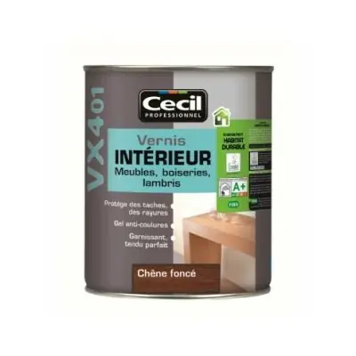 VERNIS INTERIEUR VX401 BIDON 1L CHENE FONCE SATINE Remise