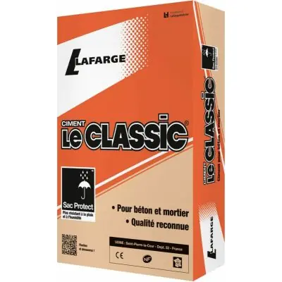Retour Gratuit CIMENT "LE CLASSIC" 32,5 sac 25KG LAFARGE