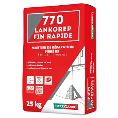 Mortier de réparation structurelle 770 LANKOREP FIN RAPIDE sac de 25kg Solde
