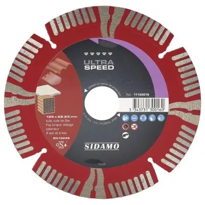 Livraison Express DISQUE DIAMANT ULTRA SPEED D. 125 x 22,23 x h 10