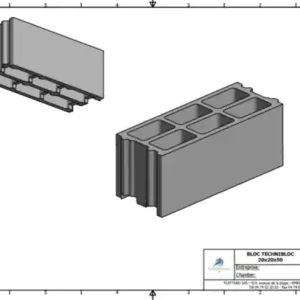 BLOC TECHNIBLOC TABLEAU RECTIFIE B60 500X200XH250 Bon Plan