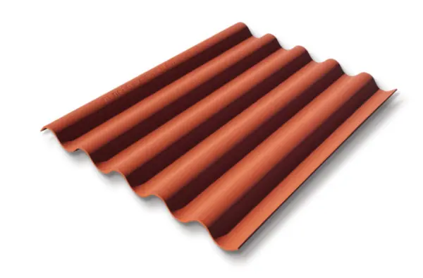 PLAQUE ETERNIT COLORONDE ROUGE LATERITE PO5 FR 1M75 REF 259 Offre Spéciale
