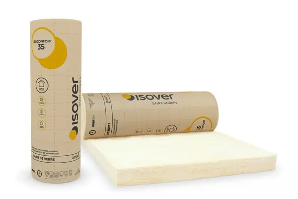 LAINE DE VERRE ISOVER ISOCONFORT 35 300MM REVETU KRAFT R8,55 Offre Limitée