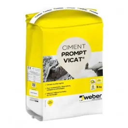 Ciment Prompt Vicat® à Prise Rapide Milieux Humides Weber 5kg Super Prix