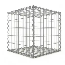 Super Prix Gabion 50x50x50 cm fil 4 mm maille 5x10 cm 5 faces sans 1 côté