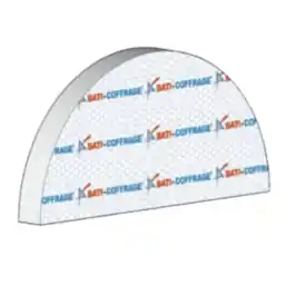 Moule de Coffrage Polystyrene Plein Cintre 12kg/m3 ép 20cm, 2,5m Solde