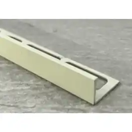 Haute Qualité Baguette d‘angle Alu pour Carrelage H 12,5mm x 2,5 m, Beige Sablé