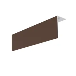 Couvercle d‘angle PVC Bardage MEP Isocel Premium 90x50mm Moka, 3 m Authentique