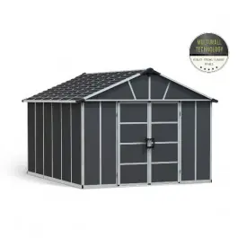 Abri de Jardin Polycarbonate Canopia Yukon 11,4 m² Gris, Sans Sol Dernière Chance