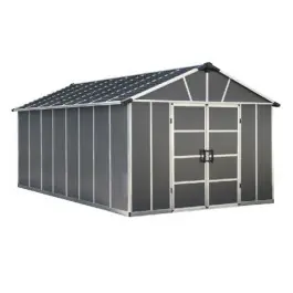 Abri de Jardin Polycarbonate Canopia Yukon 15 m² Gris, Sans Sol Promotion