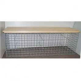 Banc en gabion - 102 x 42 x 32 cm Achetez Aujourd'hui