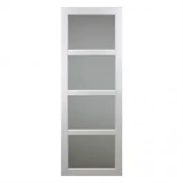 Nouvel Arrivage Porte intérieure Tema enrobé Blanc 4 Vitrages 204x63 cm
