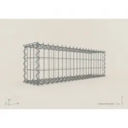 Gabion Rectangulaire 100x20x20 - fil 4 mm - maille 5x10 cm Meilleure Vente