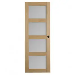 Jusqu'à Épuisement Des Stocks Porte intérieure Quartzo chêne 4 carreaux 204x73 cm, rive droite