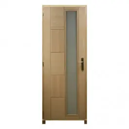 Bloc porte Chêne Fontainebleau Oculus 204x73 cm poussant Droit Expédié Aujourd'hui