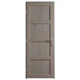 Satisfait Ou Remboursé Bloc porte Quartzo chêne grisé 4 panneaux, 204x83 cm, poussant droit