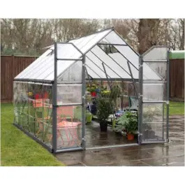 Jusqu'à Épuisement Des Stocks Serre de Jardin Polycarbonate Alu Canopia Balance Hybrid 11,5 m² Gris