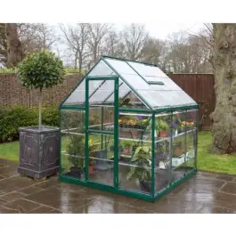 Marque Serre de Jardin Polycarbonate Aluminium Canopia Harmony 3,3 m² Vert
