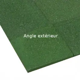 Certifié Angle extérieur caoutchouc chanfreiné Hexdalle XE 25 x 25 cm, ép 1 à 4,5 cm, couleur verte, l‘unité