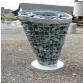 Expédié Aujourd'hui Gabion Pôt pour plantation - haut 83 cm - diam 46 cm