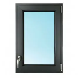 Fenêtre PVC Oscillo-Battant 1 Vantail 60 x 40 cm Gris, Tirant Droit Populaire