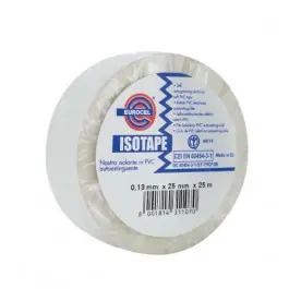 Prix Choc Ruban Adhésif PVC Isolant élec Blanc 15 mm x 10 m Eurocel ISOTAPE