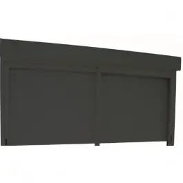 Volet Roulant Électrique Alu pour Baies Coulissantes 200x240 cm, Gris Dernier Modèle