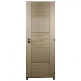 Paiement Sécurisé Bloc porte Izen bois exotique 5 panneaux, 204x73 cm, poussant gauche