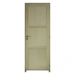 Paiement Sécurisé Bloc porte Bois exotique Tokyo 3 Panneaux 204x83 cm poussant Gauche