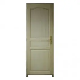 Bloc porte Bois exotique Chapeau 3Pnx 204x83cm Droit huisserie 92cm Dernier Modèle